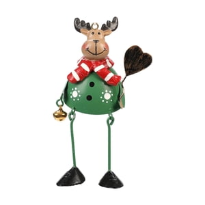 Bothyi - Adorno De Metal Para Árbol De Navidad, Regalo, Bonita Exhibición Para Interiores, Granjas, Exteriores, Alce Verde