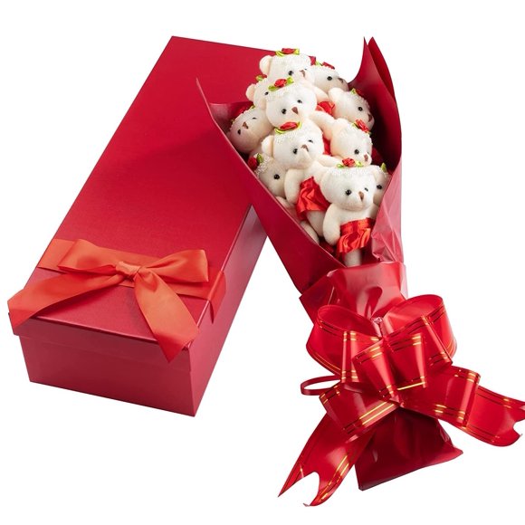 Bouquet de osos de peluche SCS Direct Deluxe Red Love con caja de regalo