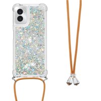 Funda Foxdock Para Motorola Moto G Power 5G 2024 Con Cuerda Ajustable, Brillo Líquido, Protección Antigolpes Y Lente – Ideal Para Regalo