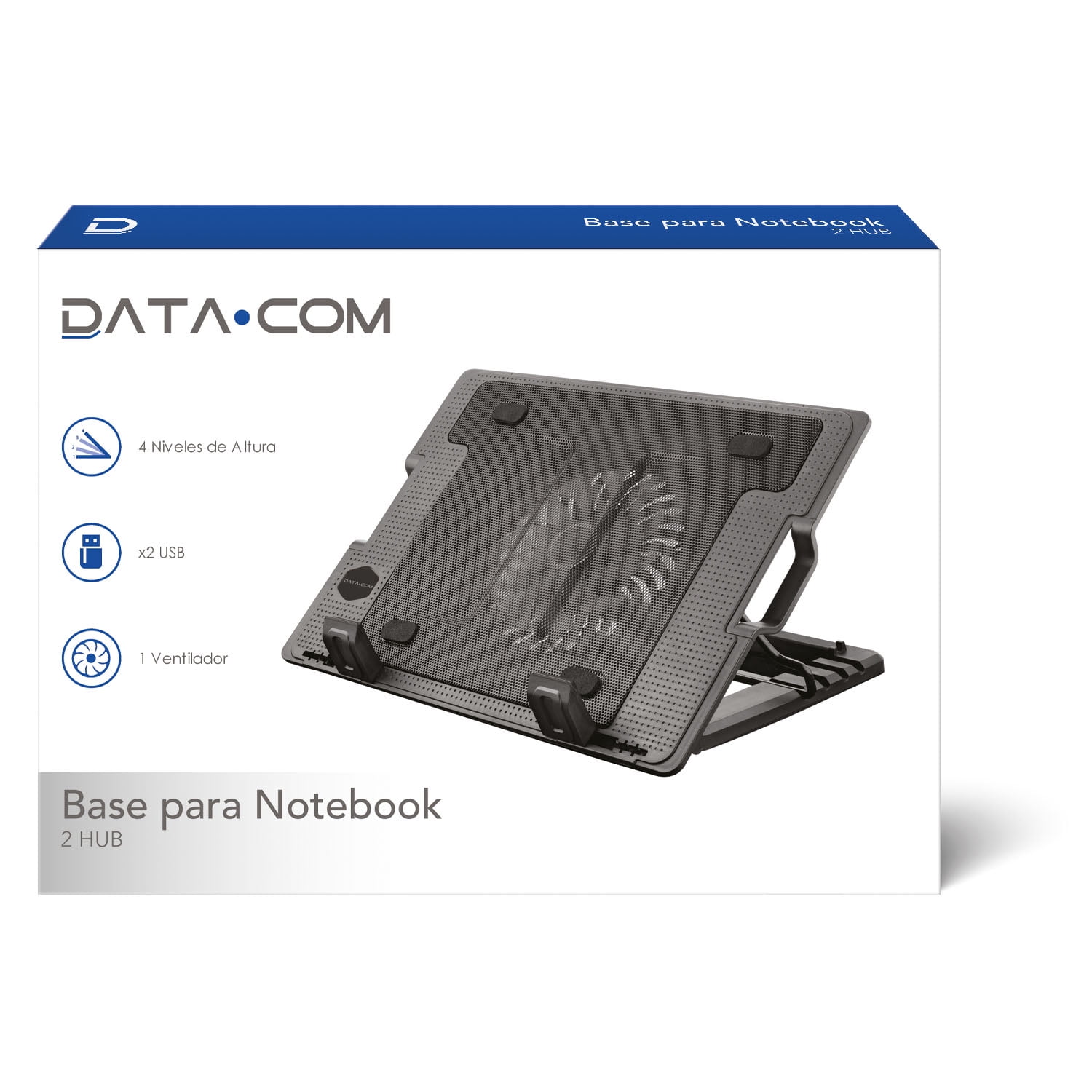 Datacom - Base Notebook Cubierta Gruesa 2 Hub