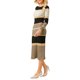 thumbnail image 4 of INSPIRE CHIC Vestido de Punto a Rayas para Mujer de Manga Larga Casual de Trabajo Ajustado M Caqui, 4 of 5