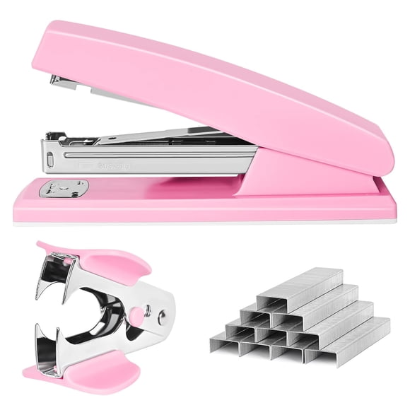 Engrapadora De 25 Hojas Rosa Con Quitagrapas