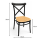 thumbnail image 4 of Silla Danubio Crossback Top Apilable Negra, 4 of 7