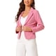 thumbnail image 4 of INSPIRE CHIC Blazer de Negocios para Mujeres Oficina Trabajo Abierto Frente Casual Elegante Chaquetas de Traje S Rosa Oscuro, 4 of 6