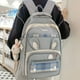 thumbnail image 2 of Kawaii Plaid Bunny Ears Backpack, Cute Preppy Style Laptop Schoolbag, Large Capacity Travel Rucksack With Pendant & Badge, 2 of 4