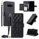 thumbnail image 1 of Funda tipo billetera FOXDOCK para Samsung Galaxy S10 – Tapa abatible con correa para mujer, 1 of 5