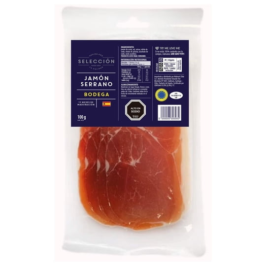 Jamón Serrano Bodega 100 g Selección