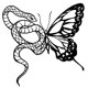 thumbnail image 3 of Escultura De Pared Colgante Con Acento Moderno Para Ba?o, Mariposa, Decoración De Pared De Metal Con Serpiente, 3 of 5