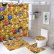 thumbnail image 1 of Set de Cortina de Ducha Desmarcar Emoji 4 Piezas, 1 of 6