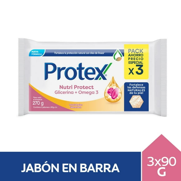 Jabón Protex Nutriprotect, 90 g 3 Un