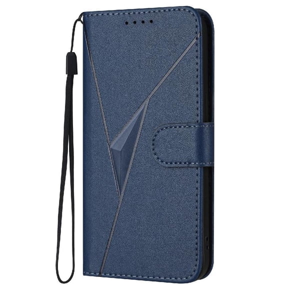 Funda Cartera Fibra de Carbono para Motorola Edge 30 Neo con Soporte y Cierre Magnético Azul