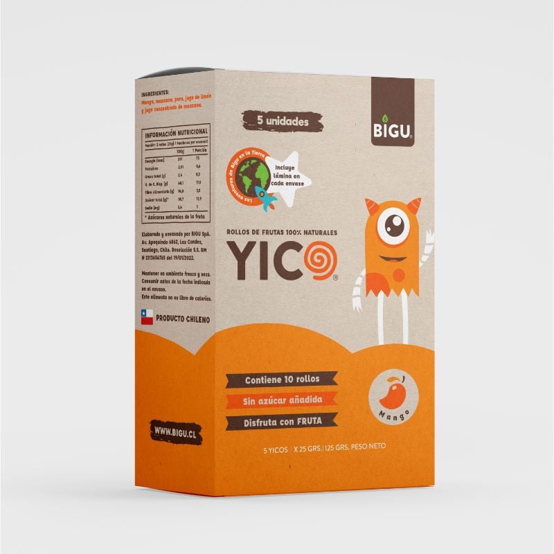Bigu - Rollo Fruta Mango 125Gr