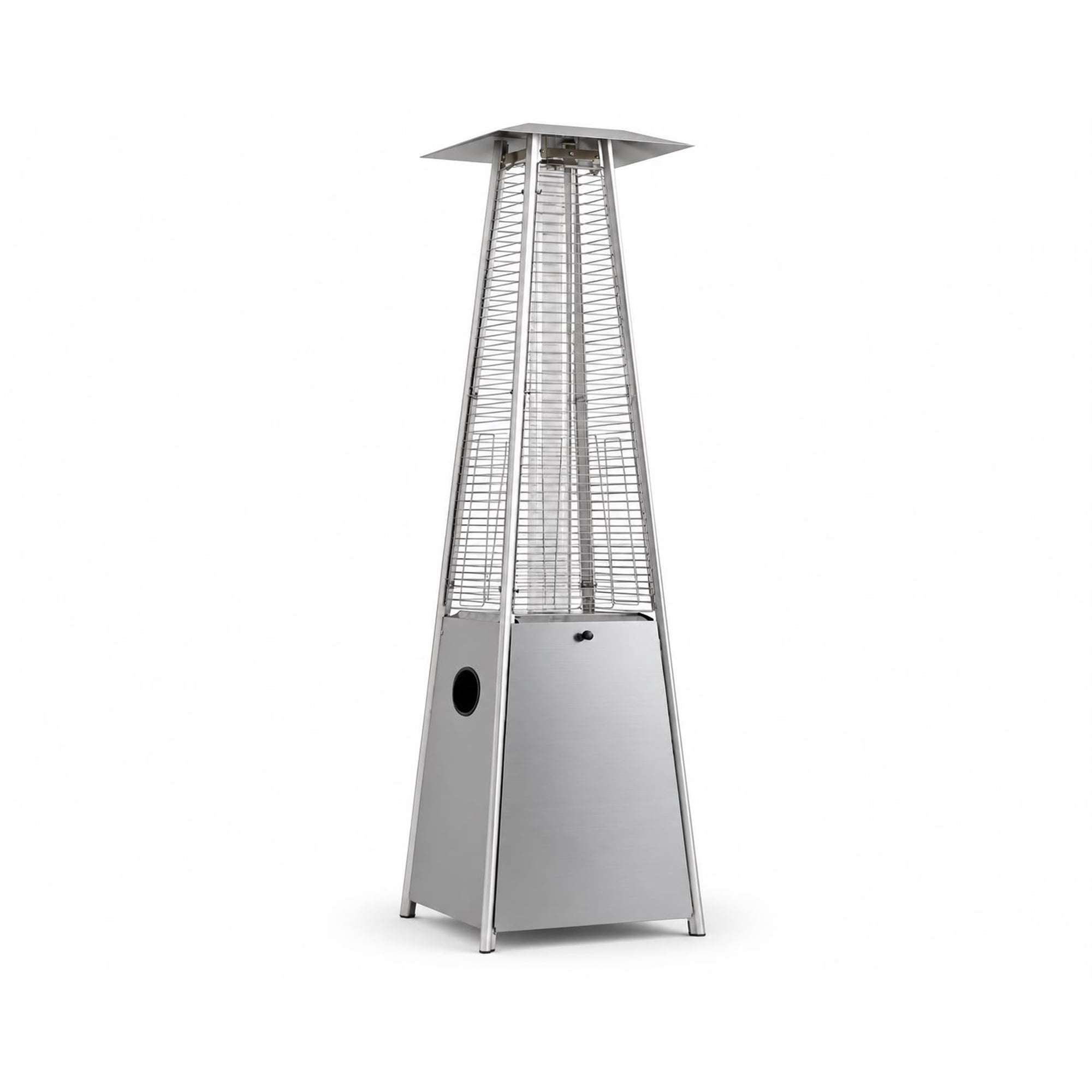 Erux - Estufa De Patio Pirámide Acero Inoxidable | Para Exteriores, Patios Terrazas