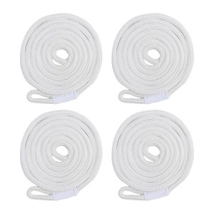 Ioensy - 4X Guardabarros Para Barcos, Parachoques, Perchas Para Guardabarros, Parachoques Marino Inflable, Líneas De Parachoques, Blanco