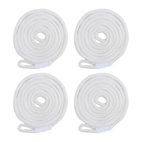 Ioensy - 4X Guardabarros Para Barcos, Parachoques, Perchas Para Guardabarros, Parachoques Marino Inflable, Líneas De Parachoques, Blanco