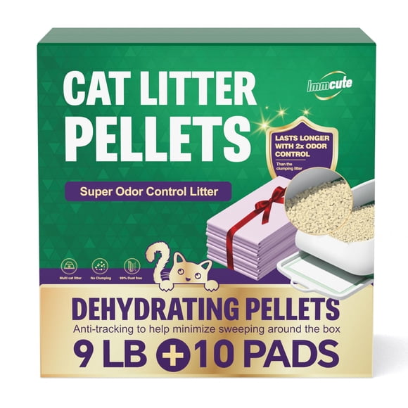 Arena para Gatos IMMCUTE Pellets de Zeolita 4 kg 10 Almohadillas