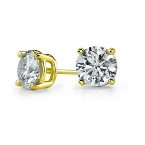 Aros Paris Jewelry 14K Yellow Gold 1/4 Carat 4 Prong Solitaire
