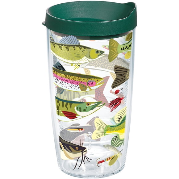 Vaso Tervis 473 ml Peces y Señuelos – Clásico