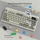 thumbnail image 5 of Teclado Gaming Womier Retro 75% M87 Pro Bluetooth 5.1 Gris, 5 of 7