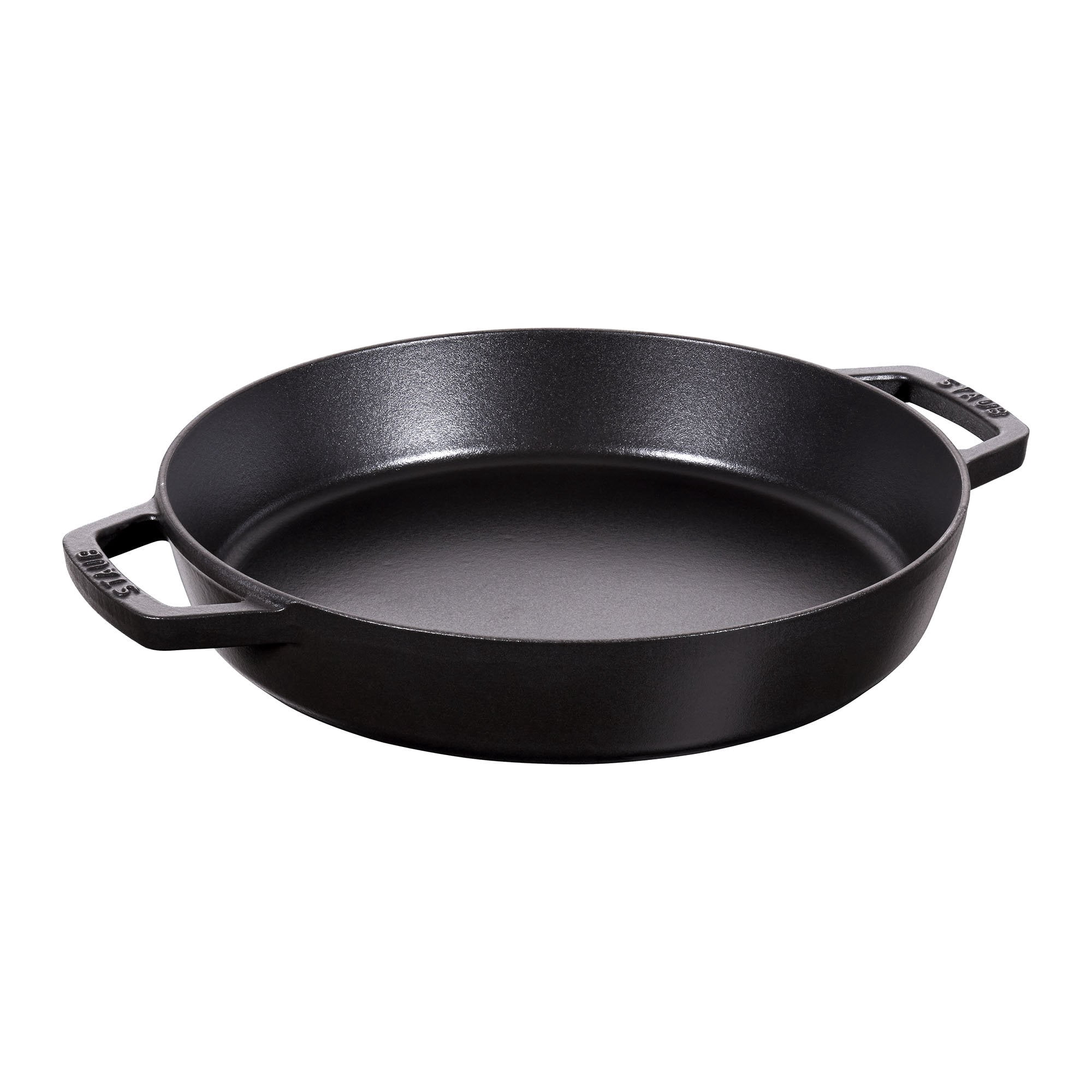 Sartén De Hierro Fundido Staub De 33 Cm Con Doble Asa, Negro Mate