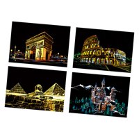 Bothyi - 4 Tarjetas De Papel Para Rascar, Adornos, Tarjetas De Papel Para Grafiti, Dibujo, Arte, Artesanía, Estilo A