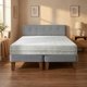 thumbnail image 2 of Cama Europea Zen Best 2 Plazas 190 Cm Colchon Espuma Con Funda Velvet Gris + Respaldo, 2 of 4