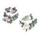 thumbnail image 1 of Hojas Verdes Botín De Flores Artificiales Para Bodas Blanco Púrpura Beige, 1 of 5