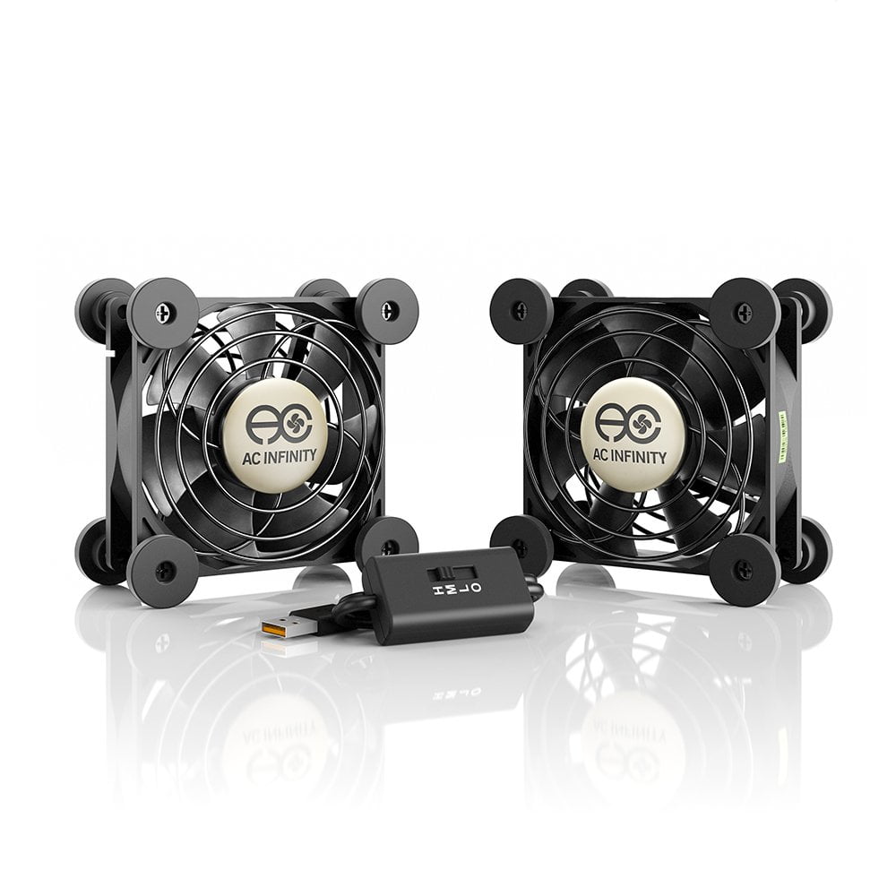 Ventilador Usb Ac Infinity Multifan S5 Quiet Dual De 80 Mm Para Armario