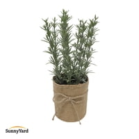 Kiosclub - Romero Planta Artificial Con Macetero Decoración Sunnyyard