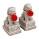 thumbnail image 1 of 2 Estatuas De Piedra De Perros Fu Pequeñas Decorativas Para Entrada, Salón, Estante, 1 of 3