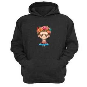 Genérico - Polerón Canguro Frida Gris Oscuro Talla L Unisex