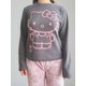 thumbnail image 2 of Pijama Micropolar Mujer Hello Kitty gris oscuro L, 2 of 6