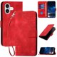 thumbnail image 1 of Funda Flip Premium Fibra de Carbono para iPhone 17 con Soporte y Cierre Rojo, 1 of 6