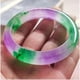 thumbnail image 5 of Pulsera de Primavera de Jade de Tres Colores, Brazalete de Jade de Jadeíta, Jade Helado Morado Verde Blanco, 5 of 7