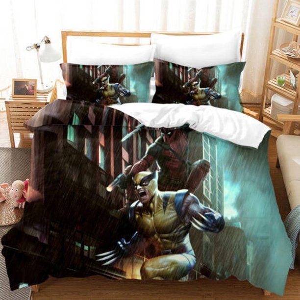 Deadpool Fans Gifts J Quilt Duvet Cover Set Home Textiles Doona Cover Bedding3-Piece Bedding Set