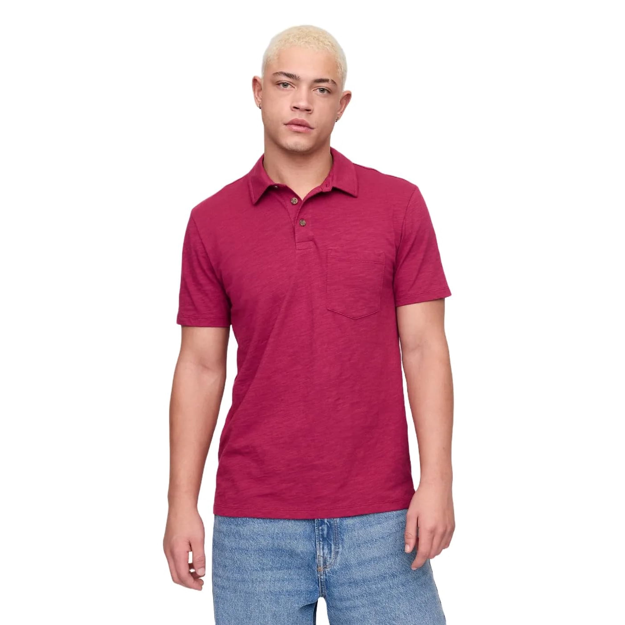 Polo Gap Lived In Beaujolais Rojo Para Hombre, Talla S