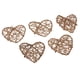 thumbnail image 2 of Apoyos de la foto de la bola de mimbre de la rota 5pcs, baratijas diy caseras en forma de corazón marrón, 2 of 5