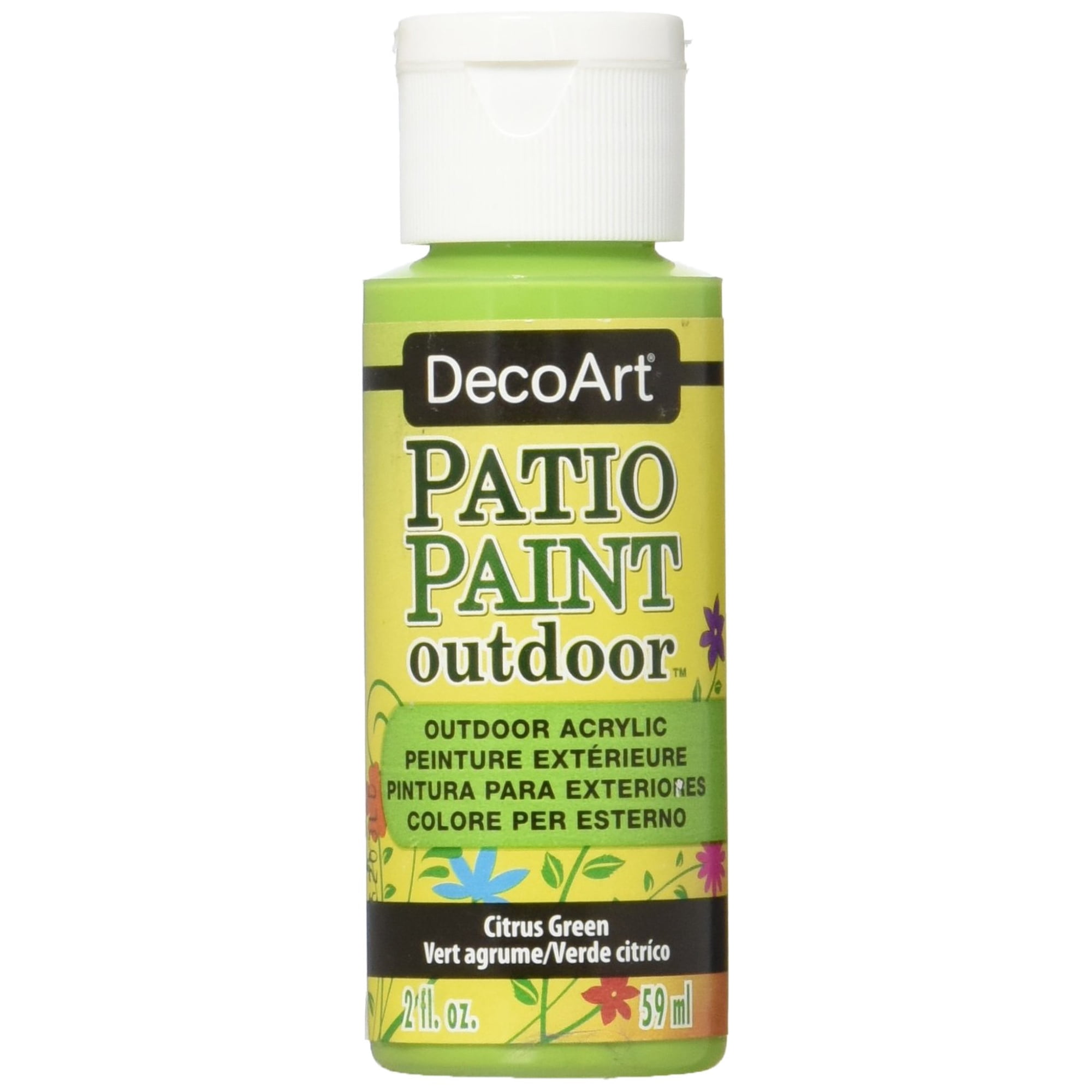 Paint Decoart - Pintura Para Patio (60 Ml), Color Verde Cítrico