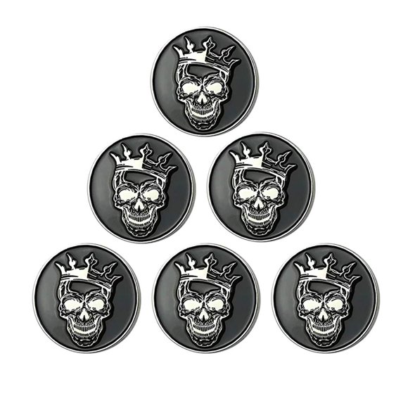 Marcador de Pelota de Golf GOLTERS Calavera (Corona Negra) 6 uds