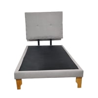 Diseños Valestrini - Cama Europea Plaza Y Media Lino Gris