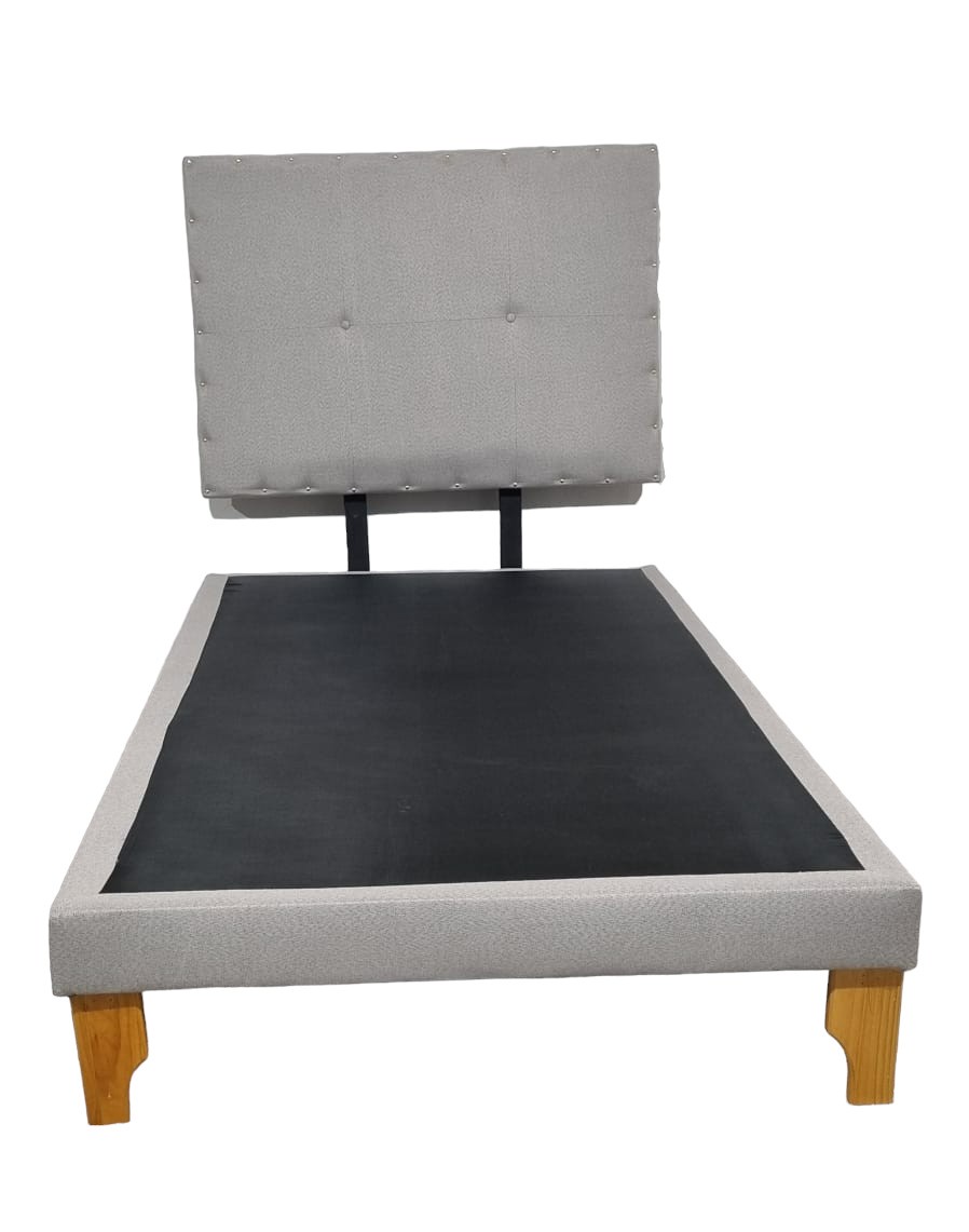 Diseños Valestrini - Cama Europea Plaza Y Media Lino Gris