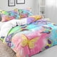 thumbnail image 3 of 3PCS Pink Bedding White Duvet Cover Full Kids Bedding Gold Glitter Crown Castle Fairy Tale Princess Comforter Bedspread Quilt Cover, 3 of 5