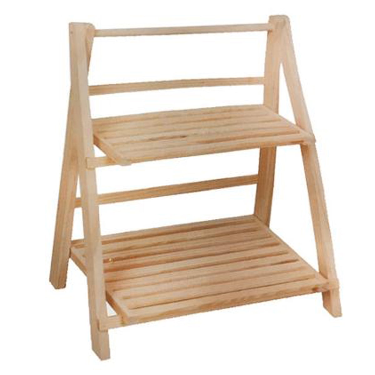 Importclick - Estante Organizador De Madera 2 Niveles Café Claro