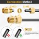 thumbnail image 5 of 5Pack Accesorio de Tubería de Latón, 5/8" OD x 1/2" NPT Macho Latón Compresión Tubo Accesorio, Conector Unión de Compresión de Latón, Adaptador de Acoplamiento Recto de Latón para Tubería de 5/8", 5 of 6