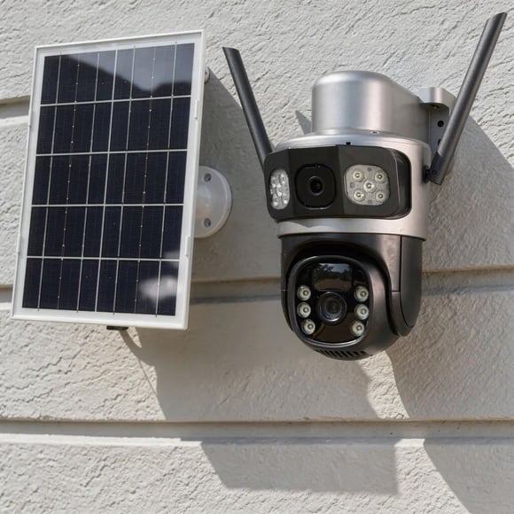 Cámara Seguridad Solar 4G 4MP Doble Lente PTZ IP66