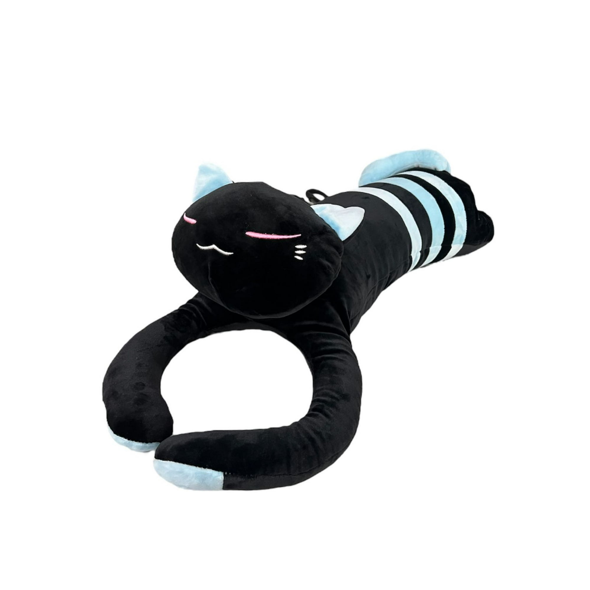 Oem - Peluche Almohada Alargado De Gato 75cm Azul