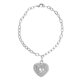 thumbnail image 1 of moda en forma de corazón conjunto barrena pulsera amor pulseras de diamantes de oro blanco, 1 of 5