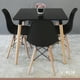 thumbnail image 2 of Comedor Mesa Eames Cuadrada Negra + 4 Sillas Eames Negras, 2 of 8