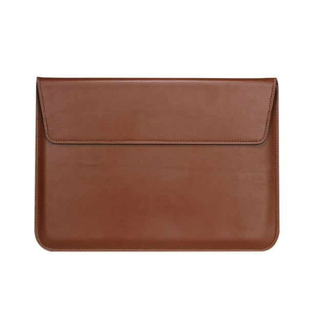 Funda con soporte para portátil de 15 pulgadas, piel sintética, tipo sobre, tipo bandolera, funda protectora para portátil.