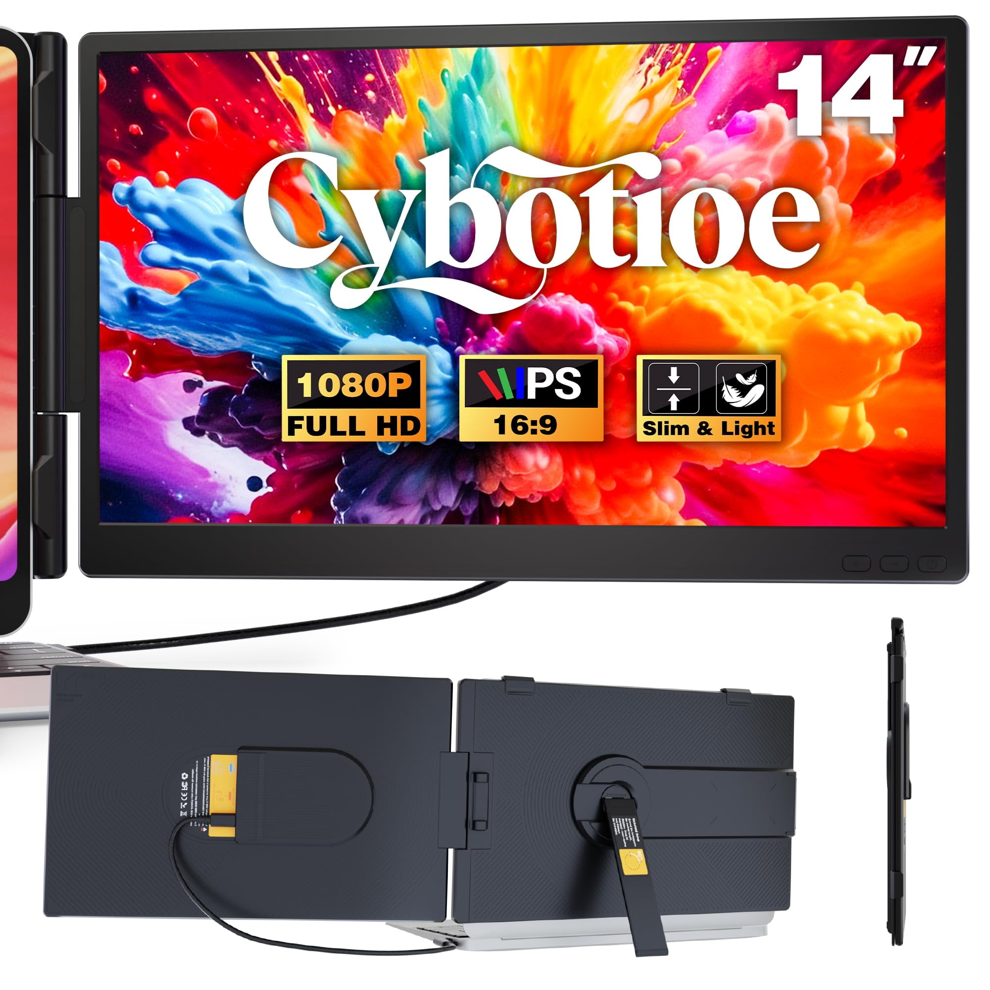 Cybotioe - Extensor De Pantalla Portátil Para Portátil 14 Fhd